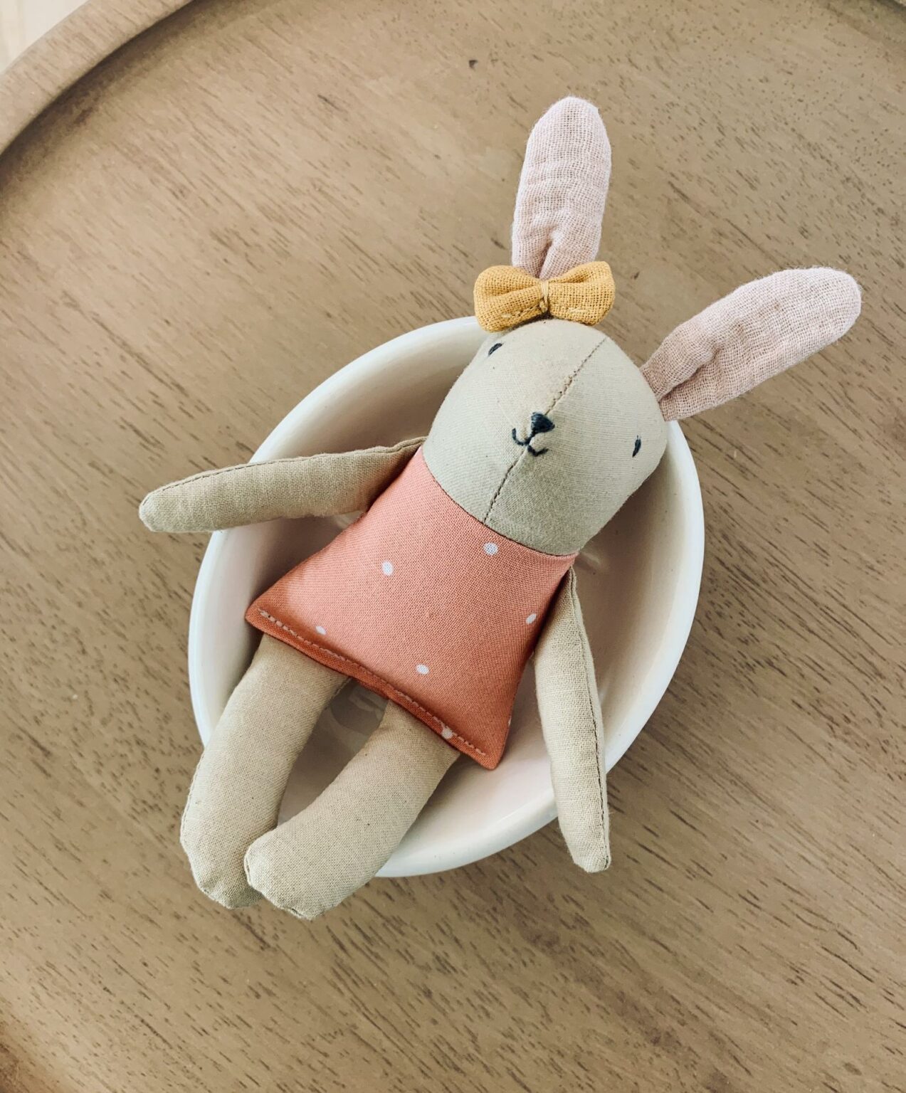 Little Rabbit Family - sister rabbit - mini stuffed animal rag doll ...